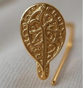 بج فلزی با ابکاری طلا