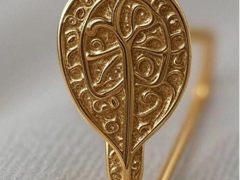 بج فلزی با ابکاری طلا