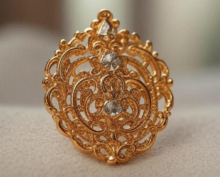 بج فلزی با ابکاری طلا